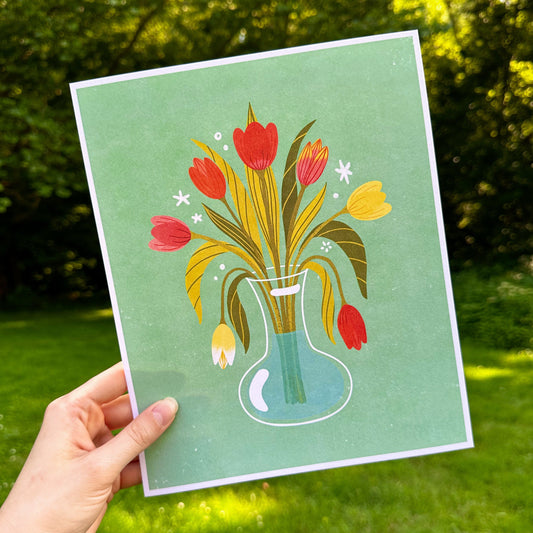 Tulip Bouquet Print (8x10)