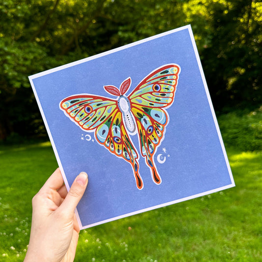 Moon Moth Print (8x8)