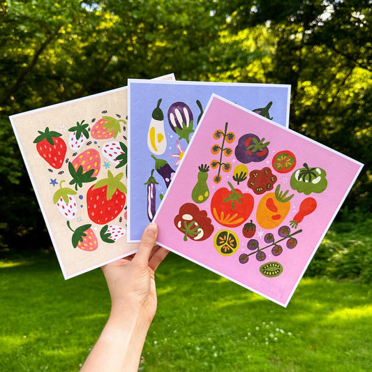 Fruit + Veg Print Bundle (8x8)