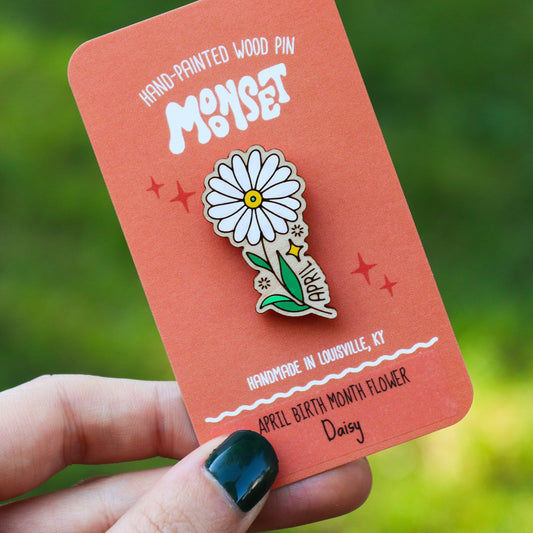 April Birth Month Flower Pin - Daisy