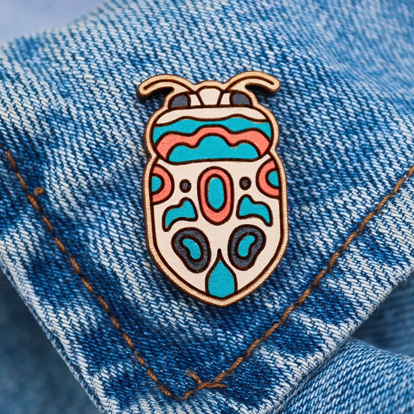Picasso Beetle Pin