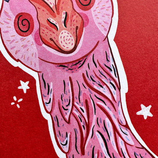 Pink Goose Print