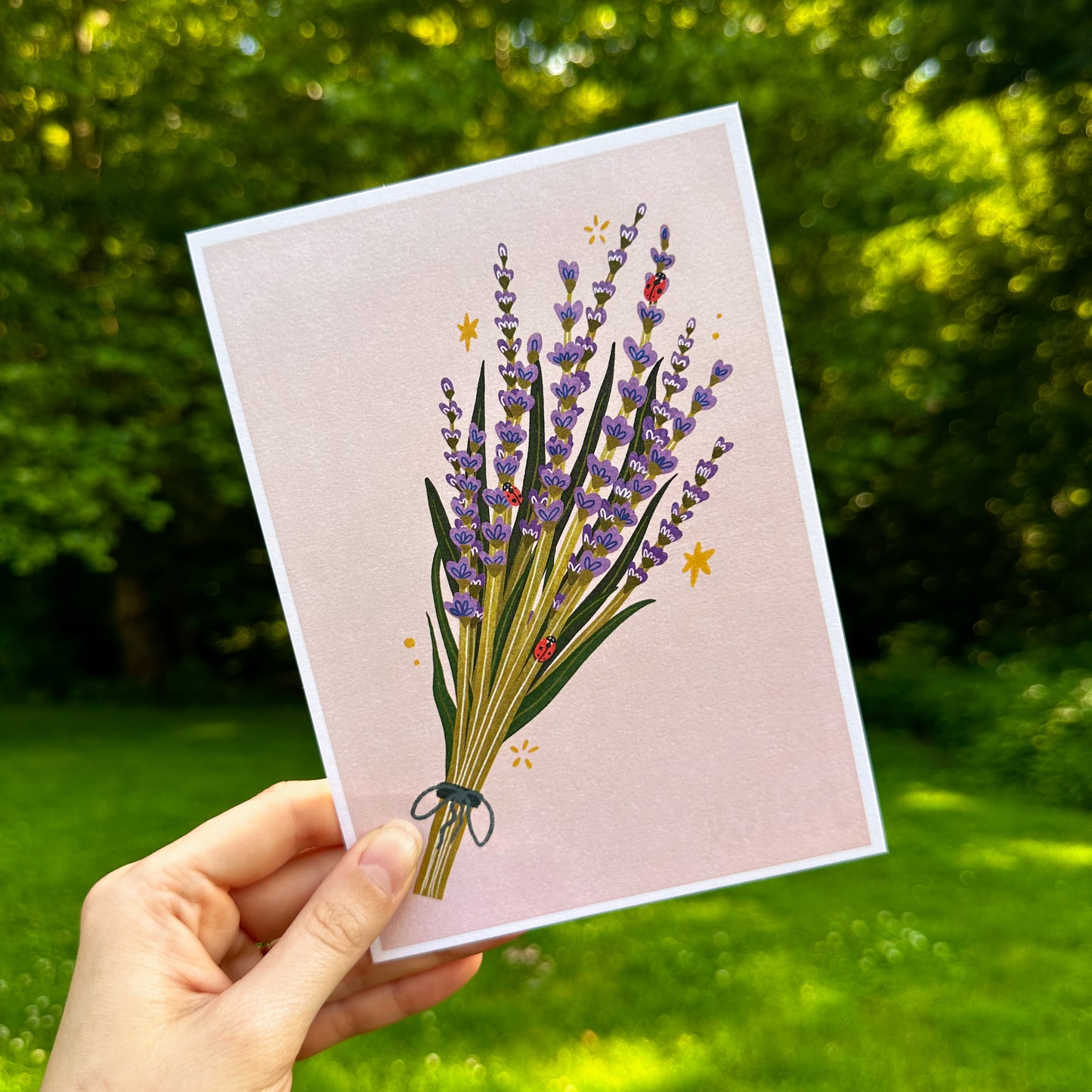 Lavender Ladybug Print (5x7)