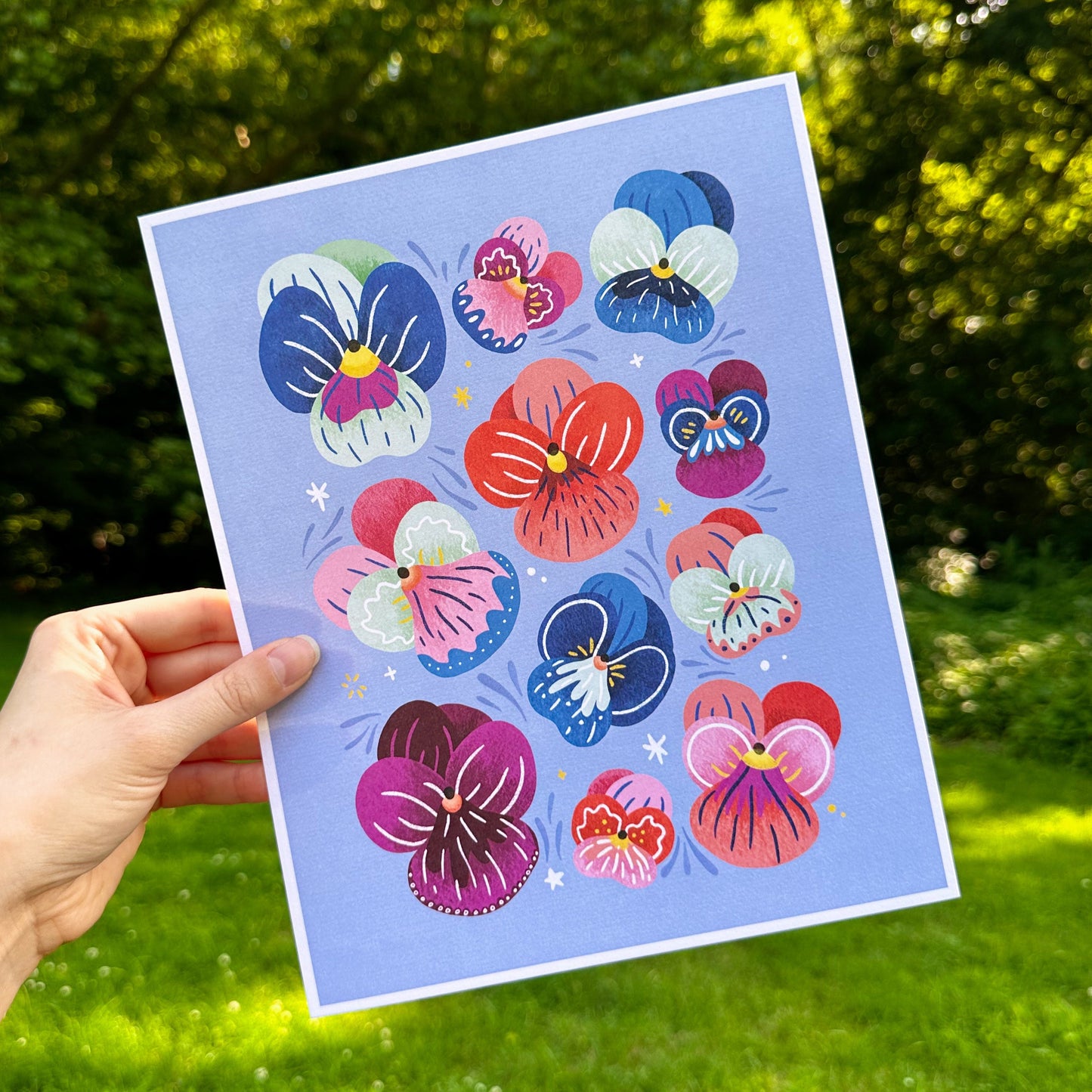 Pansy Harvest Art Print (8x10)