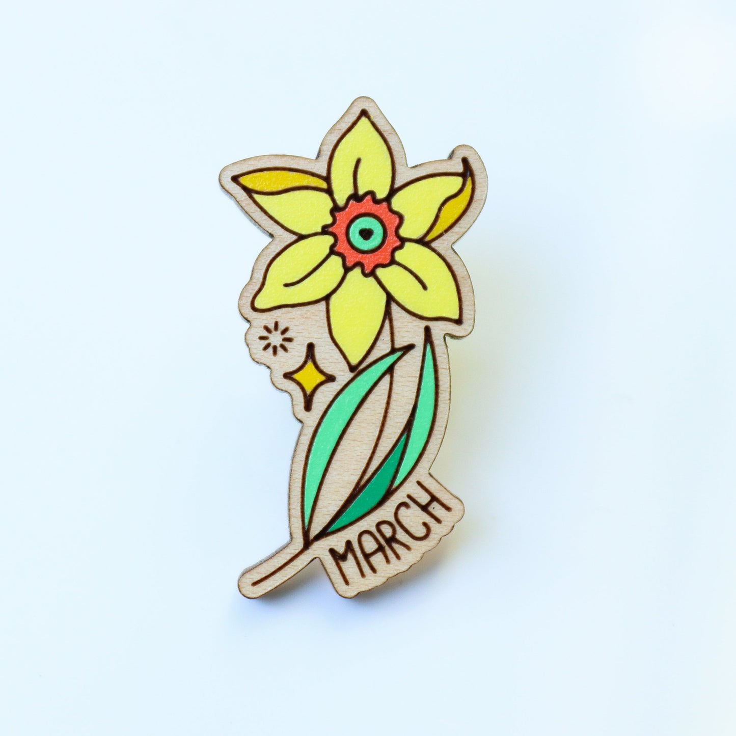 March Birth Month Flower Pin - Daffodil