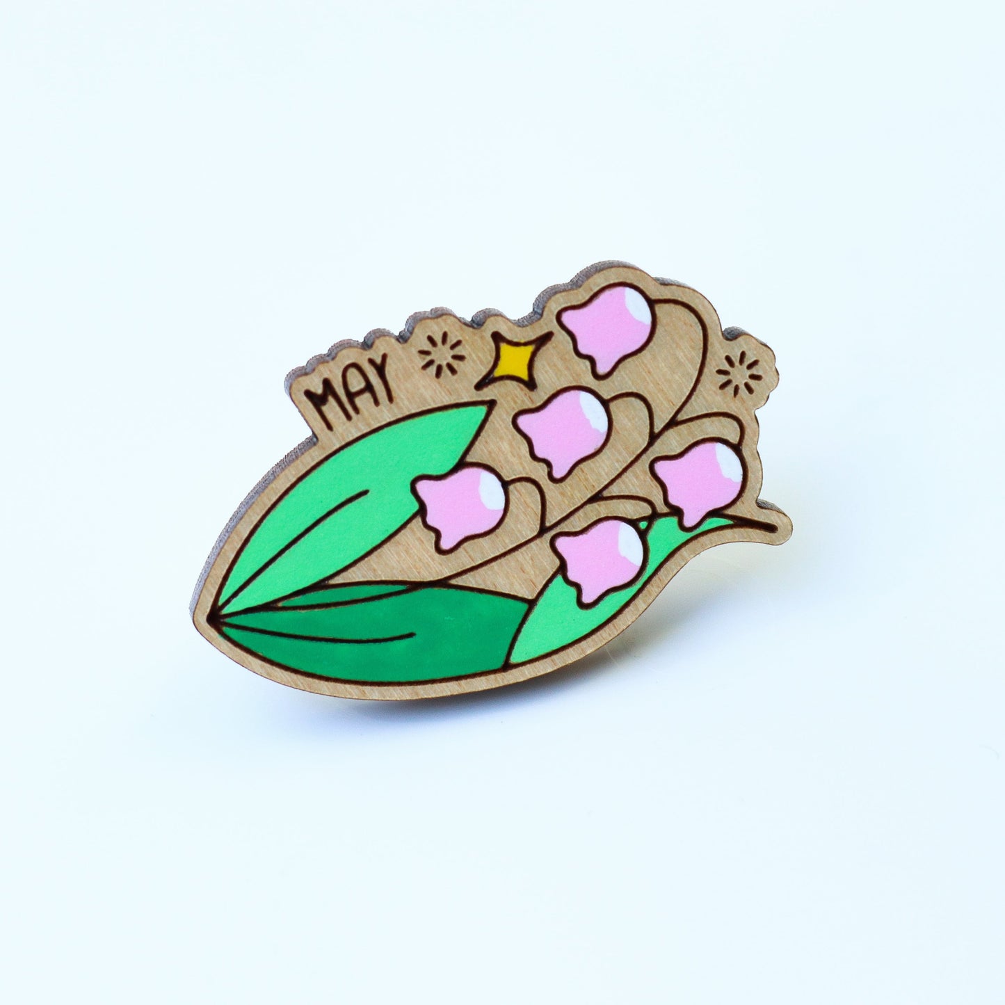 May Birth Month Flower Pin - Lily Of The Valley